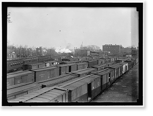 Antique Portrait - U.S. Capitol - Dome From Railroad Yards in Southeast (1)