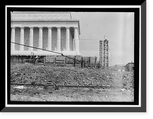 Historic Framed Print, LINCOLN MEMORIAL UNDER CONSTRUCTION - 2,  17-7/8" x 21-7/8"