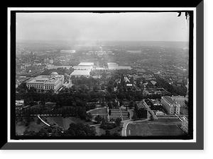 Aerial view of mall looking east, Washington, D.C, Historic Print