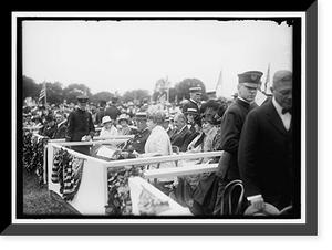 Historic Framed Print, FLAG DAY. CROWD AT EXERCISES AT MONUMENT - 4,  17-7/8" x 21-7/8"