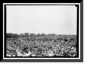 Historic Framed Print, FLAG DAY. CROWD AT EXERCISES AT MONUMENT - 5,  17-7/8" x 21-7/8"