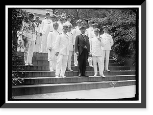 MACCHI DI CELLERE, V., COUNT. AMBASSADOR FROM ITALY. WITH ITALIAN SAILORS AT WHITE HOUSE, Vintage Wall Art