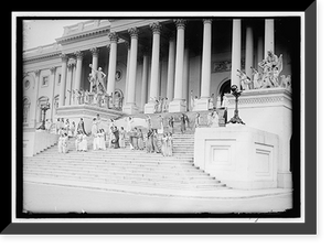 Historic Framed Print, FOURTH OF JULY. GROUPS ON CAPITOL STEPS - 2,  17-7/8" x 21-7/8"