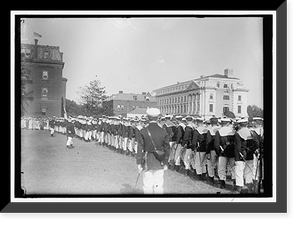 Historic Framed Print, FOURTH OF JULY. FRENCH MARINES,  17-7/8" x 21-7/8"