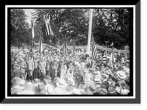 Historic Framed Print, FOURTH OF JULY. FOREIGN SOLDIERS,  17-7/8" x 21-7/8"