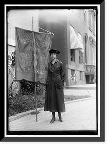 Historic Framed Print, WOMAN SUFFRAGE. SUFFRAGETTES WITH BANNERS - 5,  17-7/8" x 21-7/8"