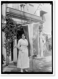 Antique Portrait - Woman Suffrage. Suffragettes With Banners