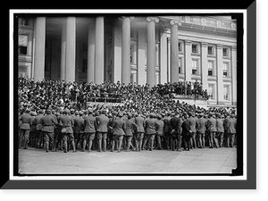 Historic Framed Print, ITALY: OFFICIALS, NOTABLES. ITALIAN BAND AT TREASURY,  17-7/8" x 21-7/8"
