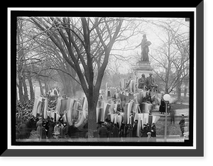 Historic Framed Print, LAFAYETTE, MARQUIS DE. SUFFRAGETTE DEMONSTRATION AT STATUE - 2,  17-7/8" x 21-7/8"