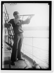 Antique Portrait - Battleships - Mayflower, U.S.S. Sailor Looking