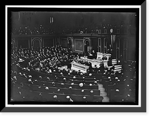 Historic Framed Print, CONGRESS, U.S. MEMORIAL SERVICES FOR THEODORE ROOSEVELT. SEN. LODGE SPEAKING,  17-7/8" x 21-7/8"
