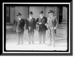 PAGE, WILLIAM TYLER. CLERK OF THE HOUSE. STAFF GROUP: FRANK COLLIER, POSTMASTER OF THE HOUSE; BERT KENNEDY, DOORKEEPER; JOSEPH ROGERS, SERGEANT-AT-ARMS; PAGE, Historic Reproduction