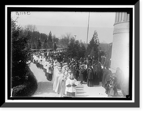 Historic Framed Print, FRANCISCAN MONASTERY. SCENES AT BISHOP TURNER'S CONSECRATION,  17-7/8" x 21-7/8"