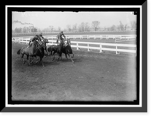 Historic Framed Print, HORSE SHOWS. WILD WEST SHOW ON HORSE SHOW GROUNDS, GIVEN BY SOLDIERS - 3,  17-7/8" x 21-7/8"