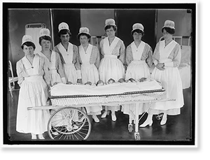 Antique Portrait - Nurses With Babies - Historic Wall Art Gift