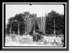 Historic Framed Print, FLAG DAY. GENERAL VIEW OF EXERCISES, SYLVAN THEATRE,  17-7/8" x 21-7/8"