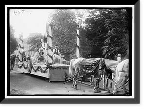 Historic Framed Print, FOURTH OF JULY PARADES. FLOAT: SERBS, CROATS, AND SLOVENES,  17-7/8" x 21-7/8"