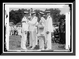 Historic Framed Print, FOURTH OF JULY. MEDALS, DECORATIONS, ETC. SECRETARY BAKER DECORATING OFFICERS; BENSON, WILLIAM SHEPHERD, REAR ADMIRAL, U.S.N. CHIEF OF NAVAL OPERATIONS,  17-7/8" x 21-7/8"