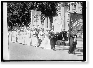 Historic Portrait - Woman Suffrage Group at Treasury