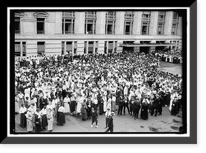 Historic Framed Print, CROWD SCENE,  17-7/8" x 21-7/8"