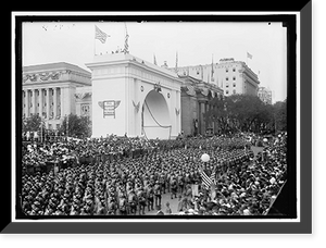 Historic Framed Print, FIRST DIVISION, A.E.F. AMERICAN EXPIDITIONARY FORCES. MISCELLANEOUS VIEWS OF PARADE - 14,  17-7/8" x 21-7/8"