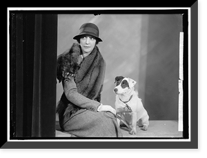 Historic Framed Print, FOOTE, WALTER A., MRS. PORTRAIT. WITH DOG - 4,  17-7/8" x 21-7/8"