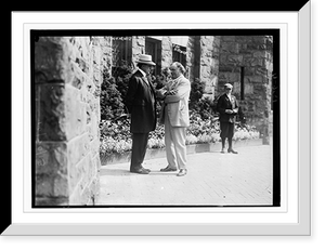 Historic Framed Print, W.R. Hearst & Gov. Brewer (Brener?),  17-7/8" x 21-7/8"