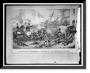 Antique Portrait - Storming of Monterey. Attack on the Bishop's Palace