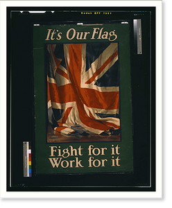 Its our flag. Fight for it. Work for it. Guy Lipscombe Henry Jenkinson Ltd. Kirkstall (Leeds) and London, Vintage Poster