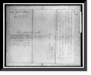 Historic Framed Print, NEW YORK TIMES. 1835 LETTER - 2,  17-7/8" x 21-7/8"