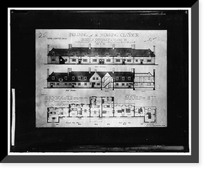 Historic Framed Print, LADIES HOMES JOURNAL. HOUSE PLAN,  17-7/8" x 21-7/8"