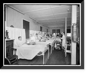 Historic Framed Print, RED CROSS ACTIVITIES AT WALTER REED,  17-7/8" x 21-7/8"