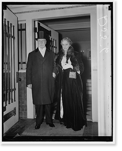 Antique Portrait - White House - Chief Justice Hughes & Mrs