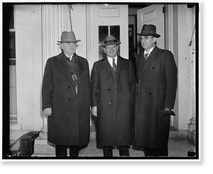 Historic Portrait - Washington DC - President confers with labor
