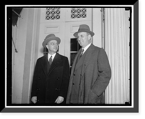 Historic Framed Print, Secretary and new Undersecretary of Treasury see President Roosevelt. Washington D.C.,  17-7/8" x 21-7/8"