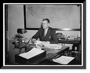 Fred D. Fagg, Jr., New Director of Bureau of Air Commerce, U.S. Dept. of Commerce. Succeeds Eugene Vidal, resigned, 3/4/1937, Antique Poster