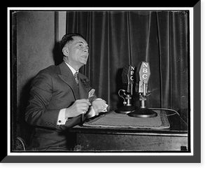 Antique Portrait - Washington DC - Philippine president broadcasts
