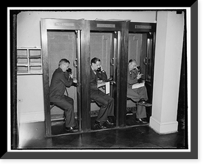Reporters in White House press room, Vintage Wall Art