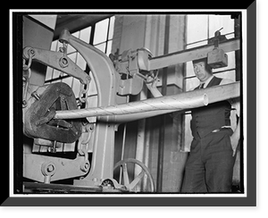Not peppermint candy but an airplane strut. Washington, D.C., May 3. This piece of aluminum alloy which is used in airplane construction is shown after being in the torque machine. Classic Wall Art