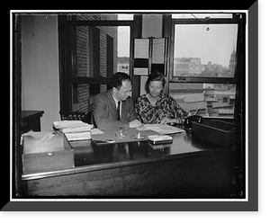 udict E. Walf, Secretary to the Nat. Labor Relations Board & Mrs. Beatrice Stern, Asst. Secretary to the N.L.R.B, Vintage Poster