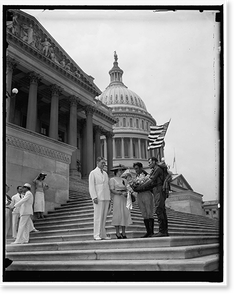 Historic Portrait - Washington DC - 2 boy scouts walk 800 miles