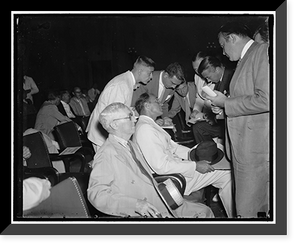 Historic Framed Print, Son of President Roosevelt before Tax Evasion Committee. Washington D.C., July 13.,  17-7/8" x 21-7/8"