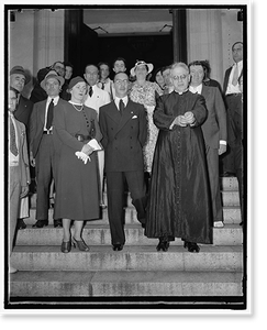 Antique Portrait - Washington DC - Italian Ambassador attends memorial