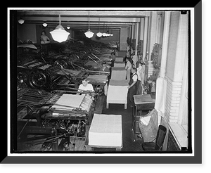 Antique Portrait - Washington DC - Printing unemployment census