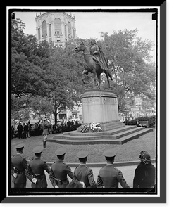 Historic Framed Print, [Statue of Casimir Pulaski],  17-7/8" x 21-7/8"