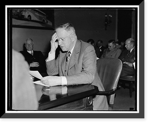 Historic Framed Print, Ickes urges government control of oil. Washington, D.C., Nov. 10.,  17-7/8" x 21-7/8"
