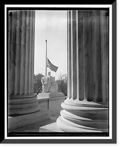 Historic Portrait - Washington DC - Supreme Court flag half-masted out