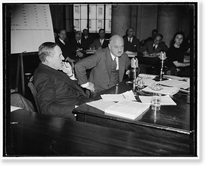 Antique Portrait - Washington DC - Motor magnate appears before