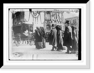 Historic Framed Print, Bjornson family in funeral procession,  17-7/8" x 21-7/8"