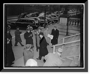 Historic Framed Print, Finnish minister discusses Russo-Finnish peace statement with Secretary Hull. Washignton, D.C., March 13. Finnish Minister Hjalmar J.,  17-7/8" x 21-7/8"